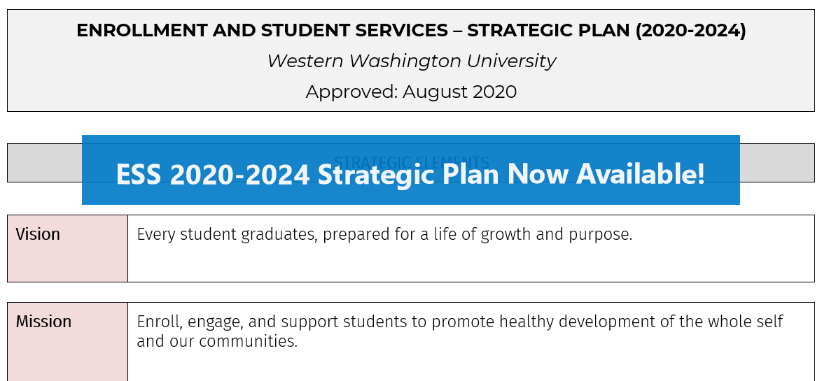 Graphic banner of ESS Strategic Plan 2020-2024